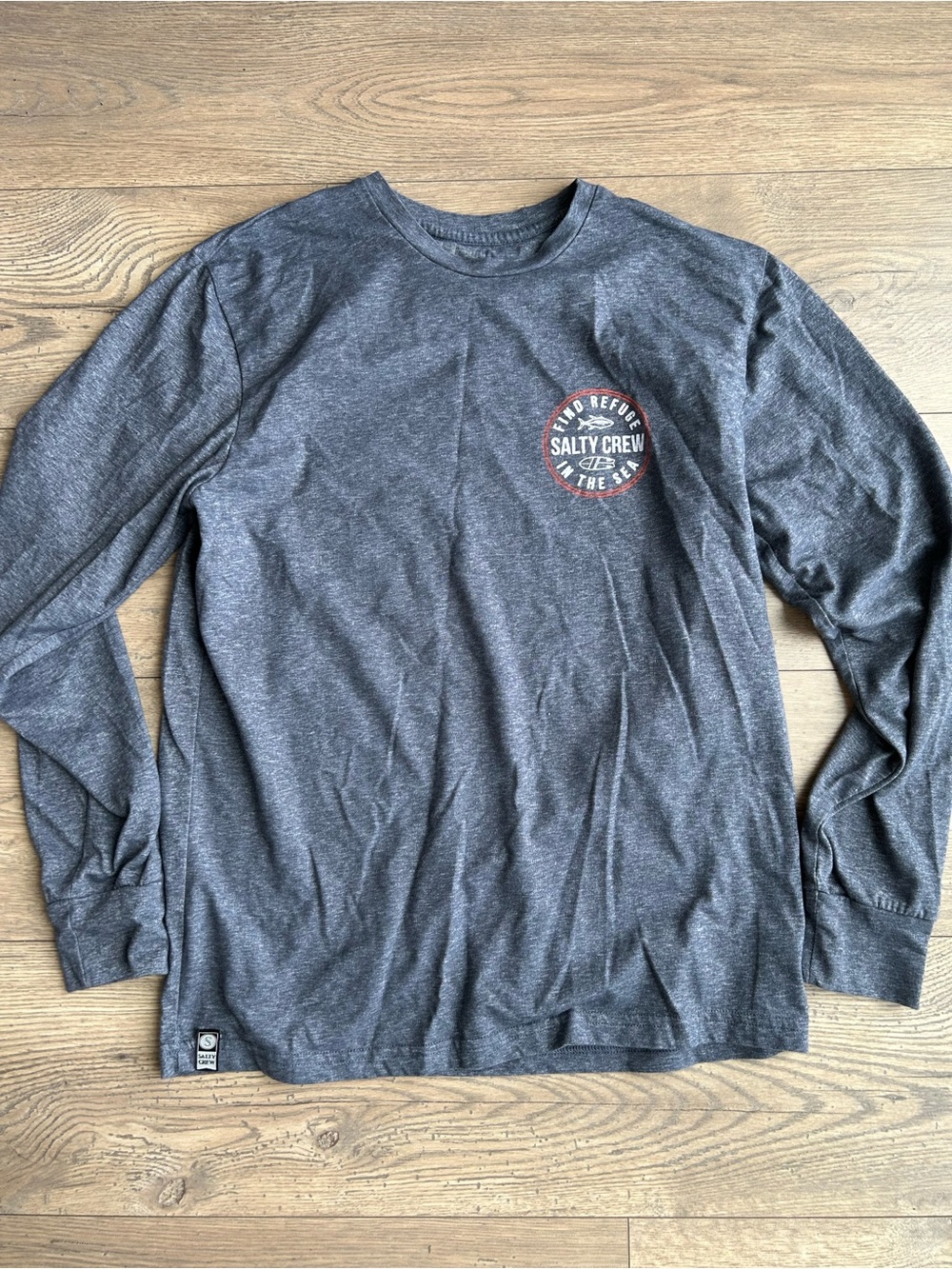 Salty Crew Long Sleeve Graphic Tee - Heather Charcoal